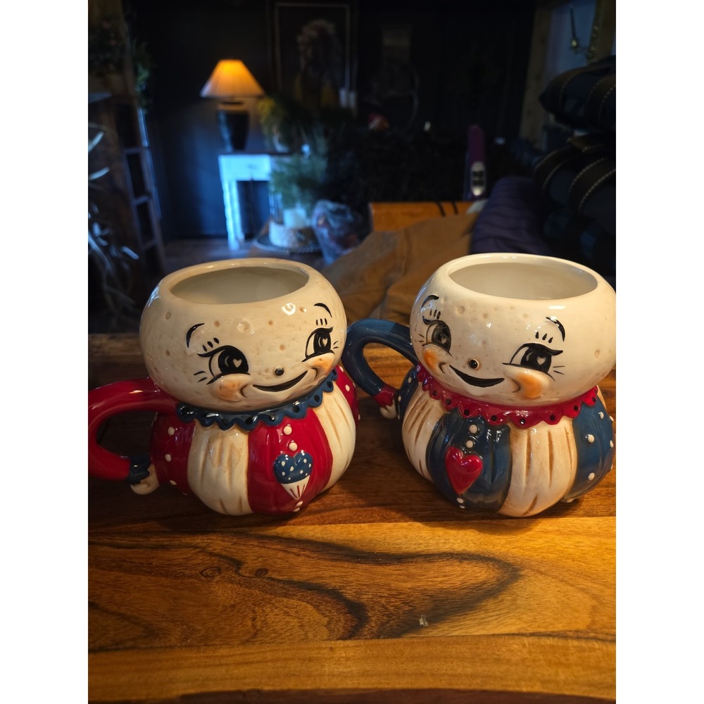 Johanna Parker Luna Mug Set  4th of July Patriotic HTF